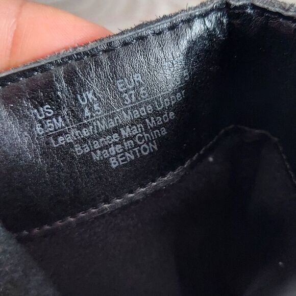 Franco Sarto Benton Biker Moto Harness Boots Black Leather Suede 6.5 - Picture 9 of 9